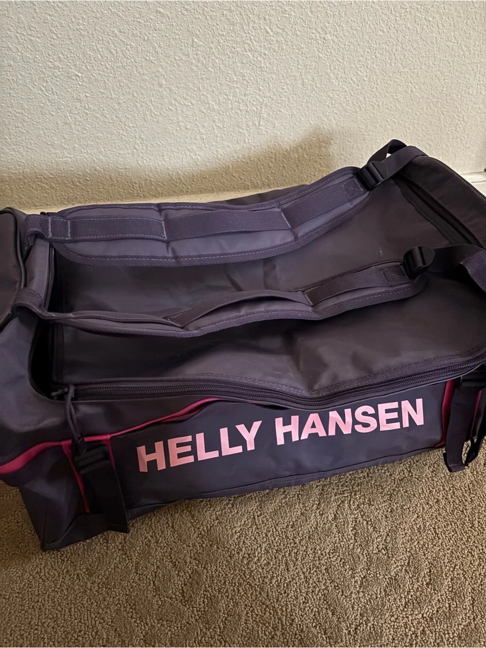 Helly Hansen purple Duffel Bag with Pink Logo